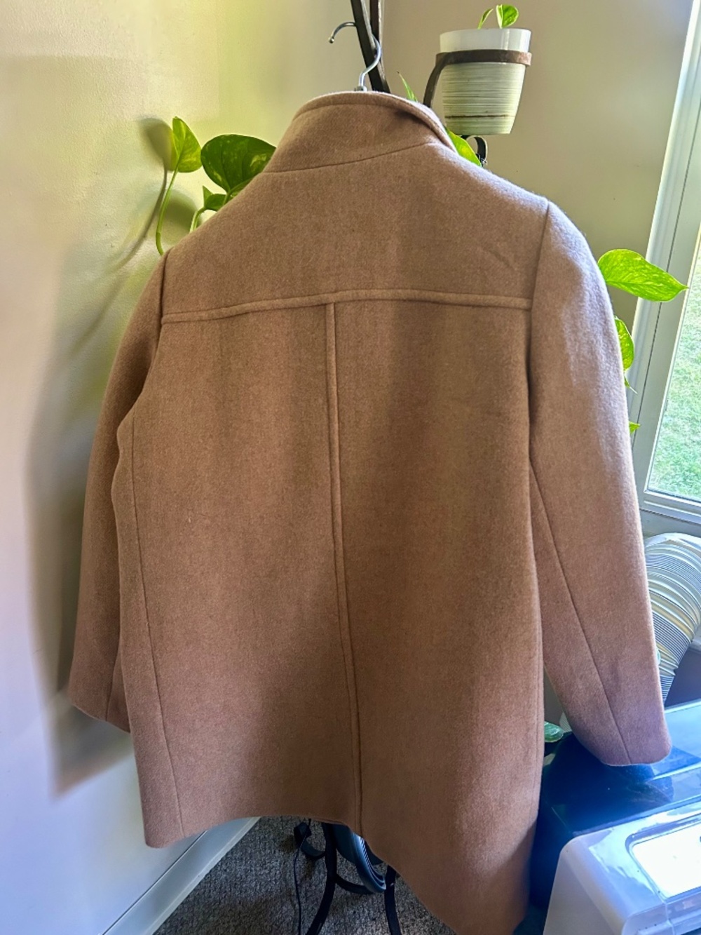 J.Crew Factory City Coat Button Neck Wool Blend NWT Size 10 - Picture 3 of 4